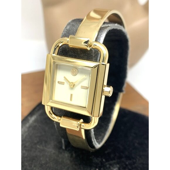 Tory Burch Women's Watch TBW7257 Petite Cream Dial Quartz Bangle Gold Steel - Picture 1 of 14